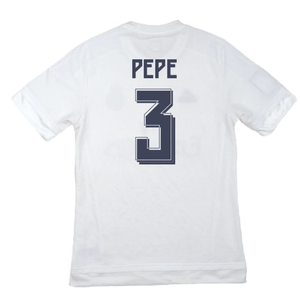 Real Madrid 2015-16 Home Shirt (M) (Pepe 3) (Good)_1