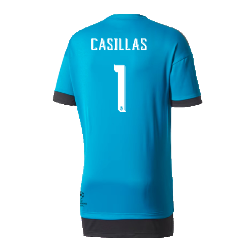 Real Madrid 2017-18 Adidas Champions League Training Shirt (2XL) (Casillas 1) (Excellent)_1