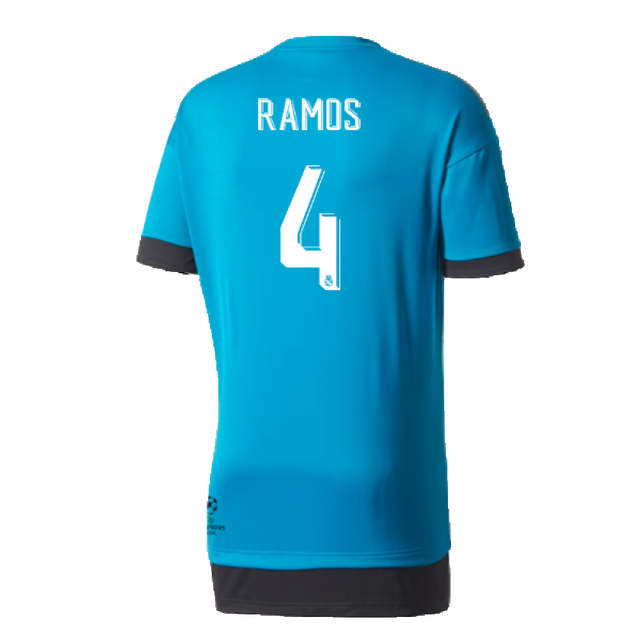Real Madrid 2017-18 Adidas Champions League Training Shirt (2XL) (Ramos 4) (Excellent)_1
