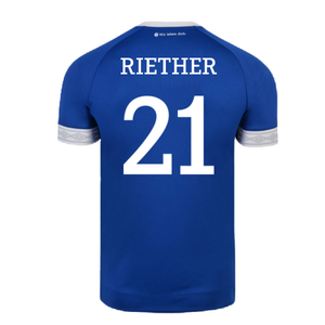 Schalke 2018-19 Home Shirt (2XL) (Excellent) (Riether 21)_1