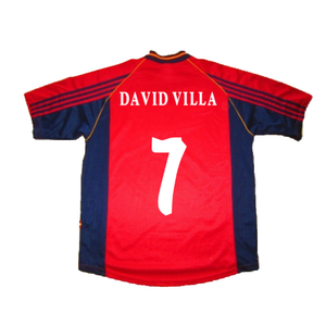 Spain 1998-99 Home Shirt (XL) (Excellent) (DAVID VILLA 7)_1