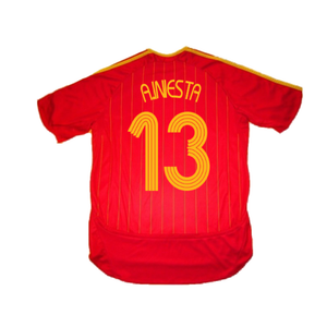 Spain 2006-08 Home Shirt (M) (Mint) (A.Iniesta 13)_1