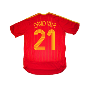 Spain 2006-08 Home Shirt (S) (Excellent) (David Villa 21)_1