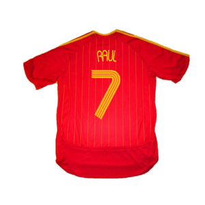 Spain 2006-08 Home Shirt (M) (Mint) (Raul 7)_1