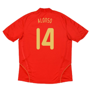 Spain 2008-2009 Home Shirt (M) (Excellent) (Alonso 14)_1