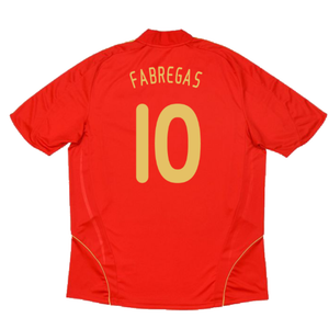 Spain 2008-2009 Home Shirt (Excellent) (Fabregas 10)_1