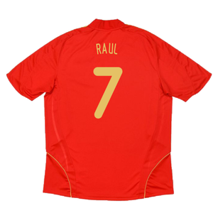 Spain 2008-2009 Home Shirt (M) (Excellent) (Raul 7)_1