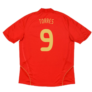 Spain 2008-2009 Home Shirt (M) (Excellent) (Torres 9)_1