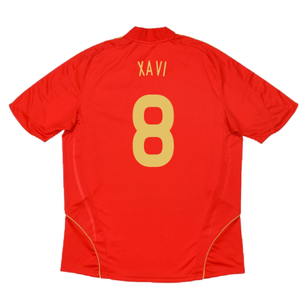 Spain 2008-2009 Home Shirt (Excellent) (Xavi 8)_1