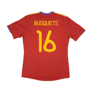 Spain 2010-11 Home Shirt (XL) (Excellent) (Busquets 16)_1