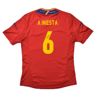 Spain 2012-13 Home Shirt (S) (Excellent) (A Iniesta 6)_1