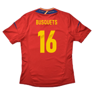 Spain 2012-13 Home Shirt (S) (Good) (Busquets 16)_1