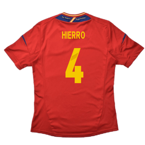 Spain 2012-13 Home Shirt (S) (Excellent) (Hierro 4)_1