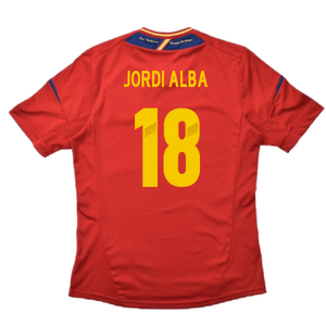 Spain 2012-13 Home Shirt (S) (Good) (Jordi Alba 18)_1