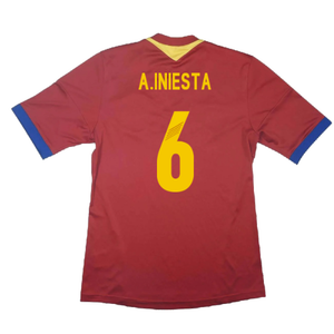 Spain 2013-14 Home Shirt (L) (Fair) (A.Iniesta 6)_1