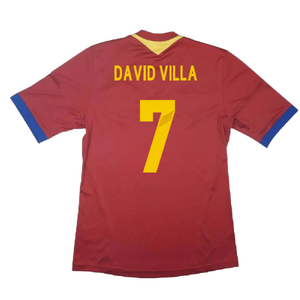 Spain 2013-14 Home Shirt (XL) (Excellent) (David Villa  7)_1