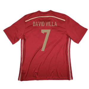 Spain 2014-15 Home Shirt (XS) (Excellent) (David Villa 7)_1