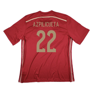 Spain 2014-2015 Home Shirt (World Cup Badge) (XL) (Excellent) (Azpilicueta 22)_1