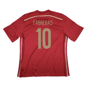 Spain 2014-2015 Home Shirt (World Cup Badge) (L) (Mint) (Fabregas 10)_1