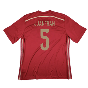 Spain 2014-2015 Home Shirt (World Cup Badge) (XL) (Excellent) (Juanfran 5)_1