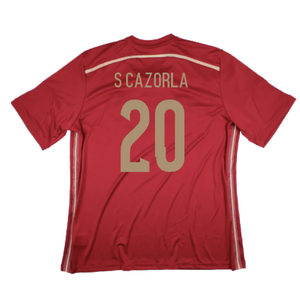 Spain 2014-2015 Home Shirt (World Cup Badge) (XL) (Excellent) (S Cazorla 20)_1