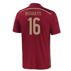 Spain 2015-16 Home Shirt (Excellent) (Busquets 16)_1