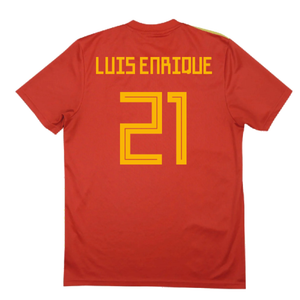 Spain 2018-20 Home Shirt (2XL) (Luis Enrique 21) (Good)_1