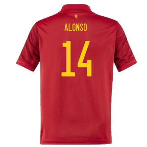 Spain 2020-21 Home Shirt (S) (Good) (ALONSO 14)_1