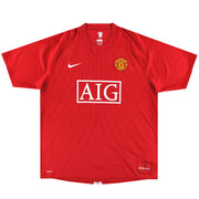 2007-08 Manchester United Nike Home Shirt L
