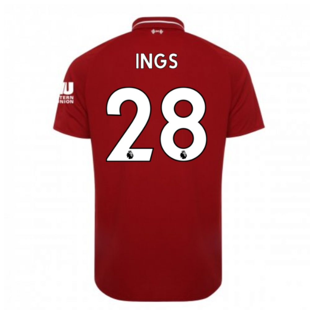 2018-2019 Liverpool Home Football Shirt (Ings 28)_0