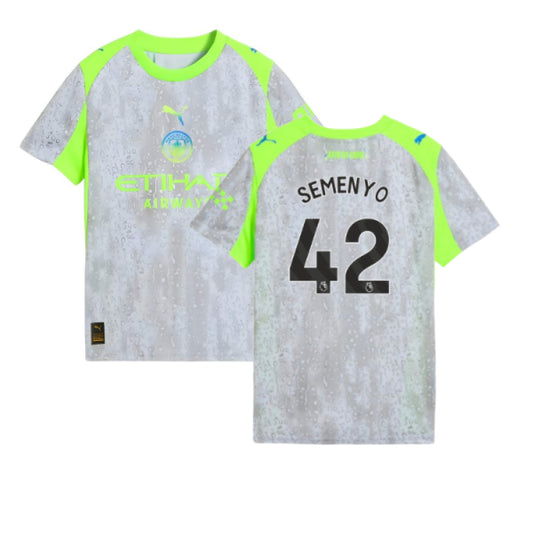 2025-2026 Man City Third Shirt (Kids) (Semenyo 42)_0