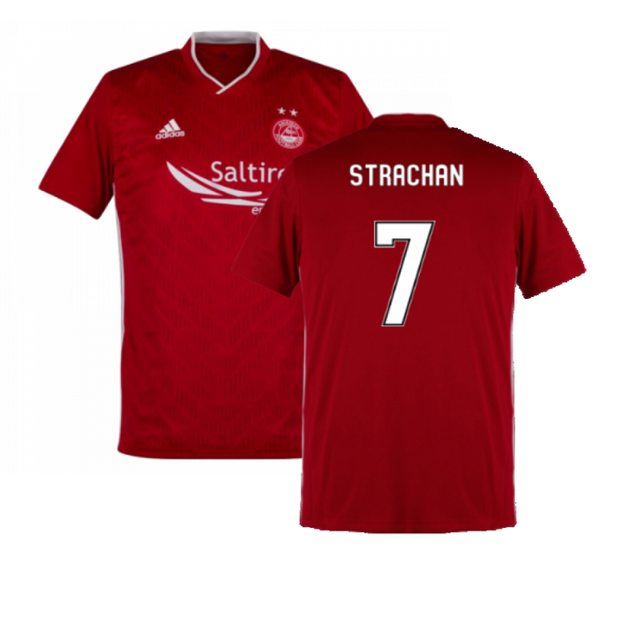 Aberdeen 2019-20 Home Shirt ((Mint) L) (Strachan 7)