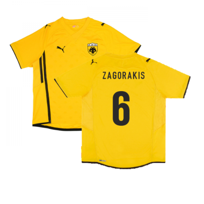 AEK Athens 2009-10 Home Shirt ((Excellent) XL) (Zagorakis 6)