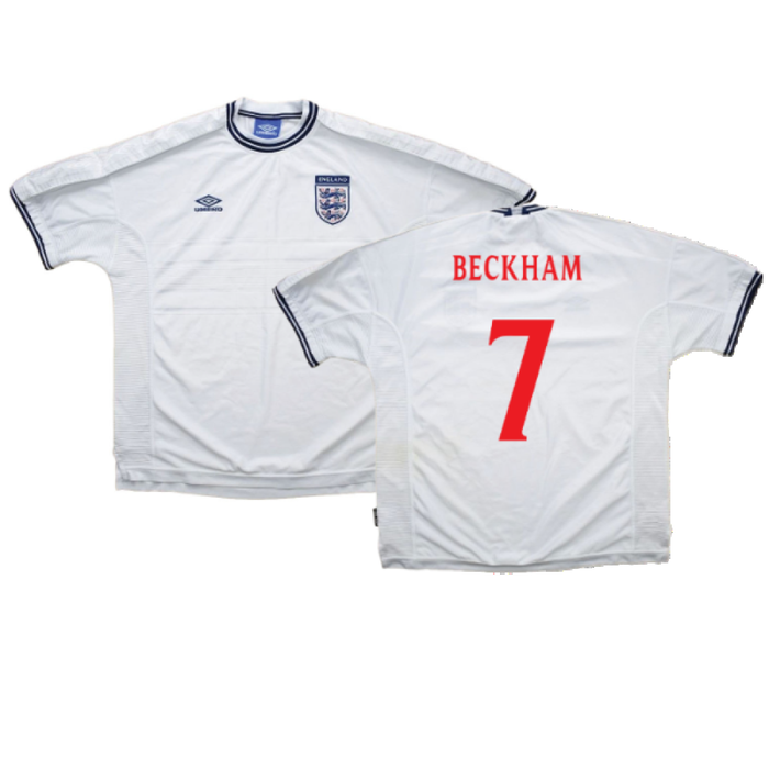 England 1999-00 Home Shirt (L) (Good) (Beckham 7)