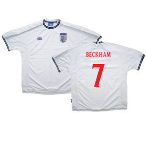 England 1999-00 Home Shirt (XL) (Very Good) (Beckham 7)_0