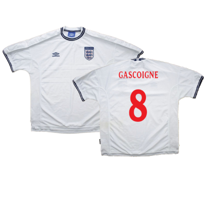 England 1999-00 Home Shirt (XXL) (Fair) (Gascoigne 8)