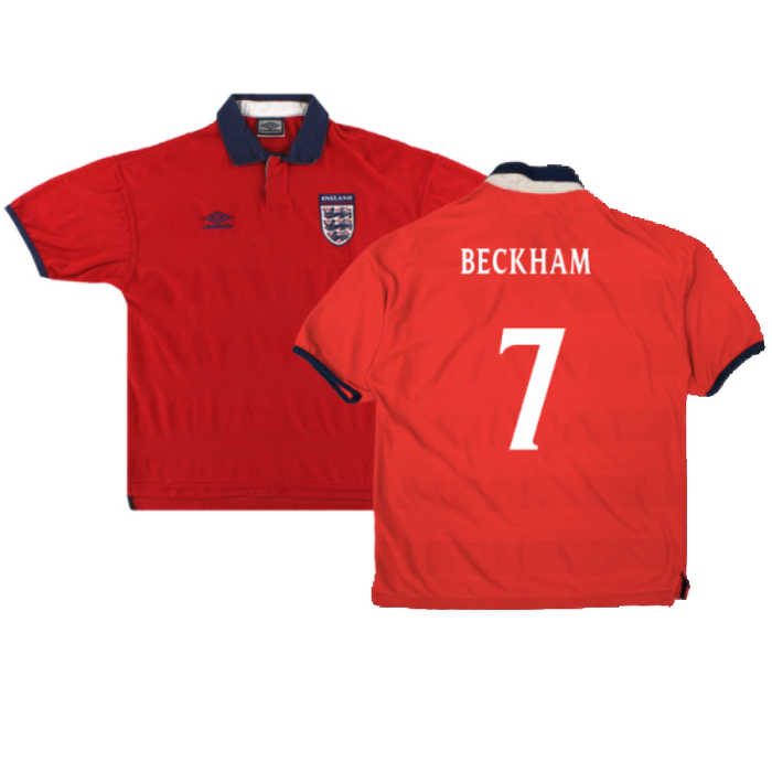 England 1999-01 Away Shirt (Excellent) (Beckham 7)