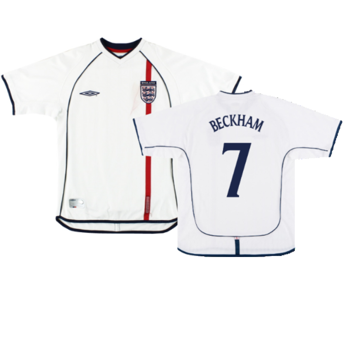 England 2001-03 Home Shirt (L) (Good) (BECKHAM 7)