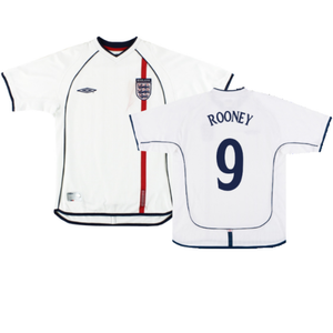 England 2001-03 Home Shirt (L) (Good) (ROONEY 9)_0