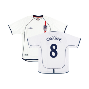 England 2001-03 Home Shirt (S) (Good) (Gascoigne 8)_0