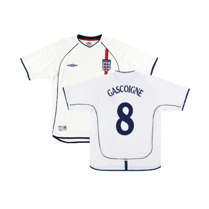 England 2001-03 Home Shirt (XL) (Excellent) (Gascoigne 8)