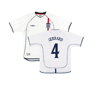 England 2001-03 Home Shirt (XL) (Excellent) (GERRARD 4)_0