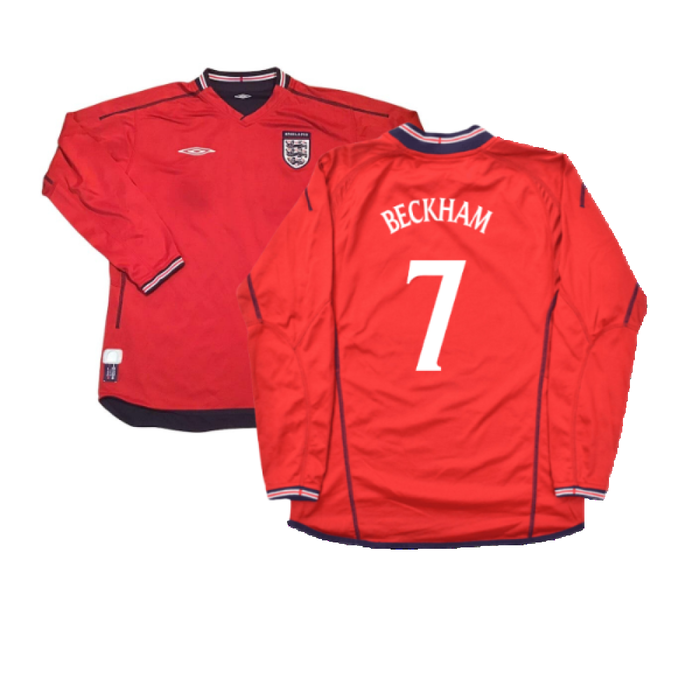 England 2002-04 Away Shirt LS (XL) (Excellent) (BECKHAM 7)