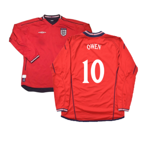 England 2002-04 Long Sleeve Away Shirt (M) (Excellent) (Owen 10)_0