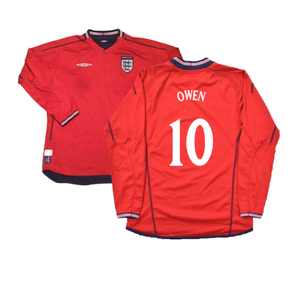 England 2002-04 Long Sleeve Away Shirt (S) (Excellent) (Owen 10)_0