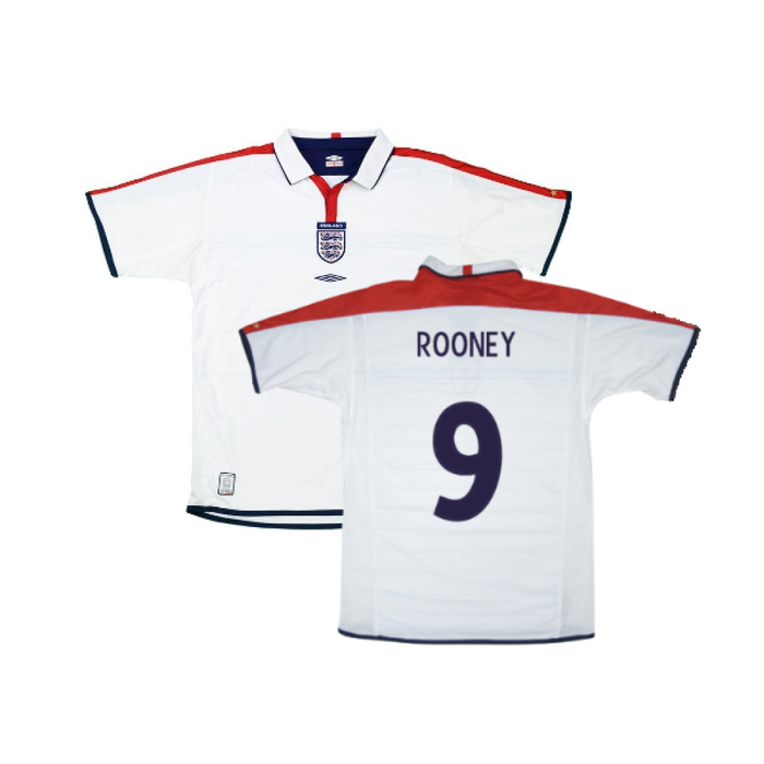 England 2003-05 Home Shirt (L) (Very Good) (ROONEY 9)