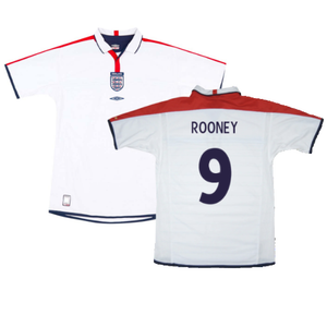 England 2003-05 Home Shirt (M) (Very Good) (ROONEY 9)_0