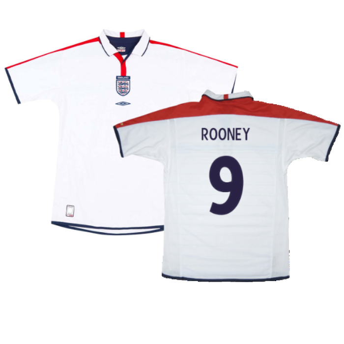 England 2003-05 Home Shirt (M) (Very Good) (ROONEY 9)