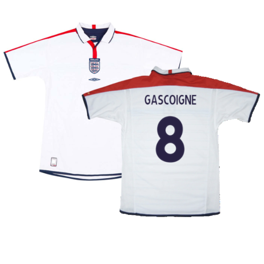 England 2003-05 Home Shirt (XL) (Excellent) (GASCOIGNE 8)_0
