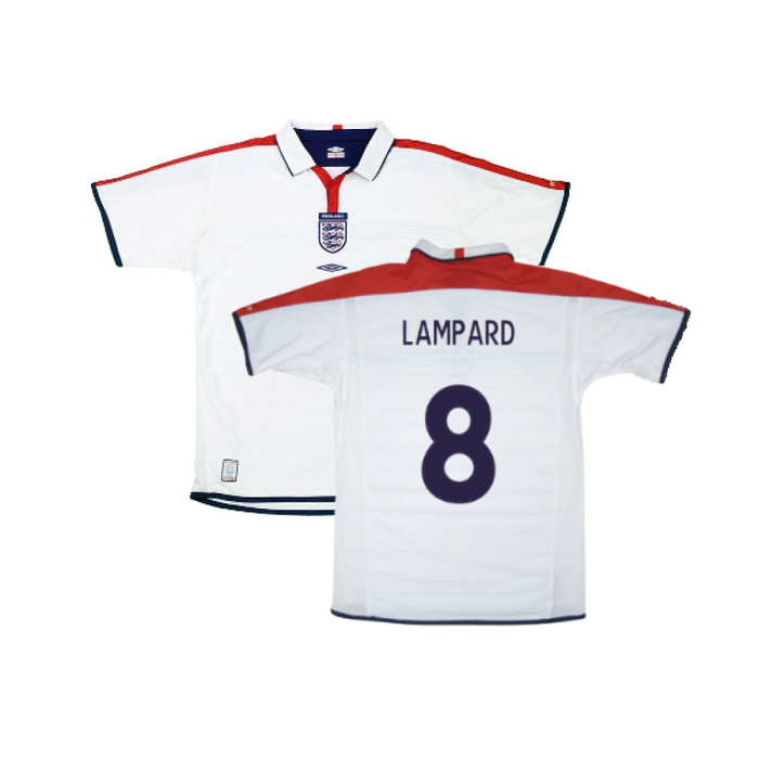 England 2003-05 Home Shirt (XL) (Very Good) (LAMPARD 8)